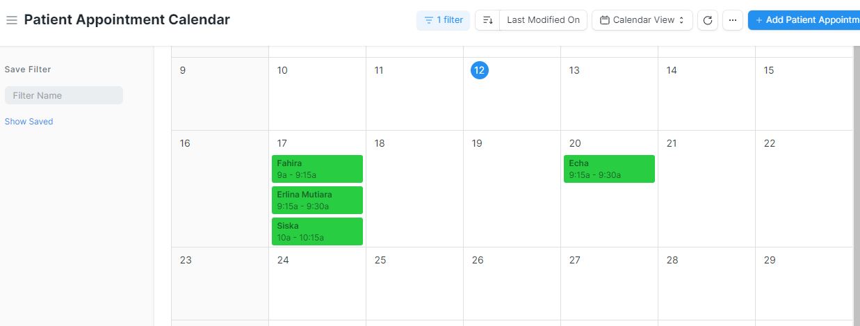 Calendar View